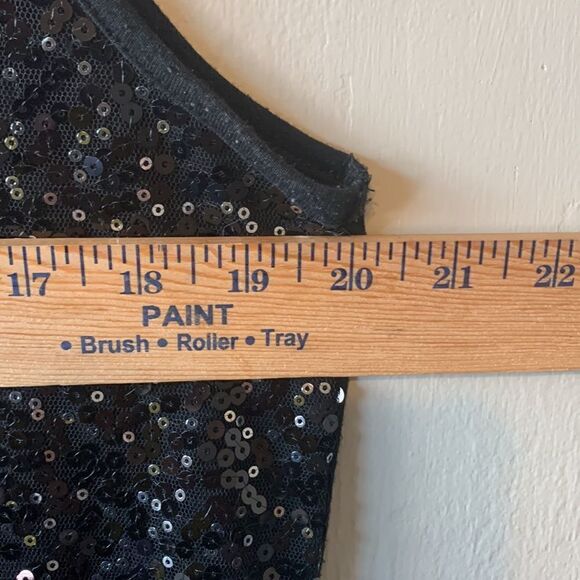 Liz Claiborne black glitter tank size XL - Picture 5 of 7